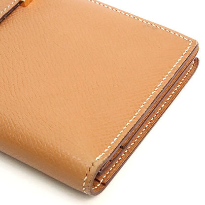 HERMES Bearn Soufflet Epsom Wallet Natural Size ONE SIZE