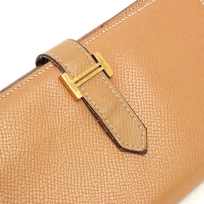 HERMES Bearn Soufflet Epsom Wallet Natural Size ONE SIZE