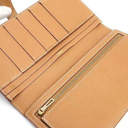 HERMES Bearn Soufflet Epsom Wallet Natural Size ONE SIZE