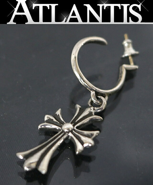 CHROME HEARTS Tiny CH Cross Hoop Earrings Size ONE SIZE