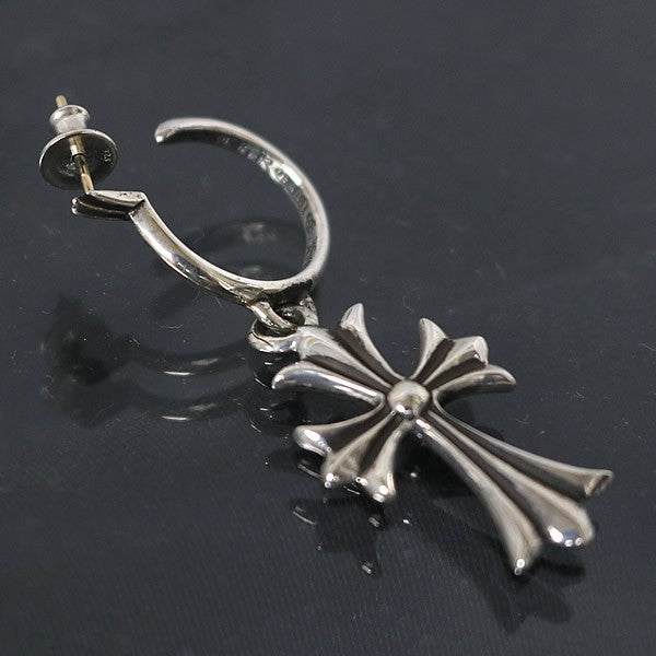 CHROME HEARTS Tiny CH Cross Hoop Earrings Size ONE SIZE