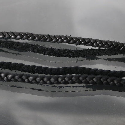 CHROME HEARTS Leather Braid Silver Necklace Size ONE SIZE