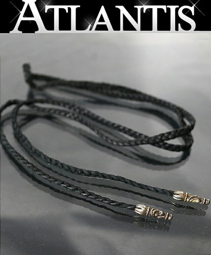 CHROME HEARTS Leather Braid Necklace SV925 Size ONE SIZE