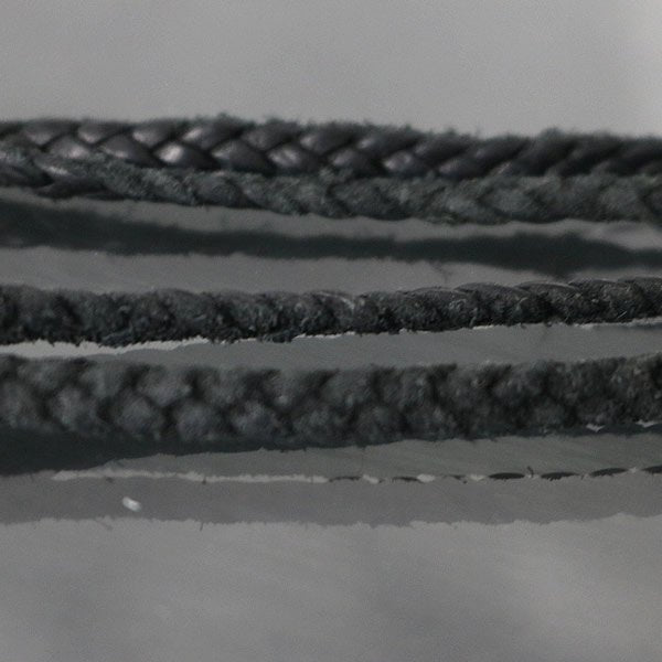 CHROME HEARTS Leather Braid Necklace SV925 Size ONE SIZE