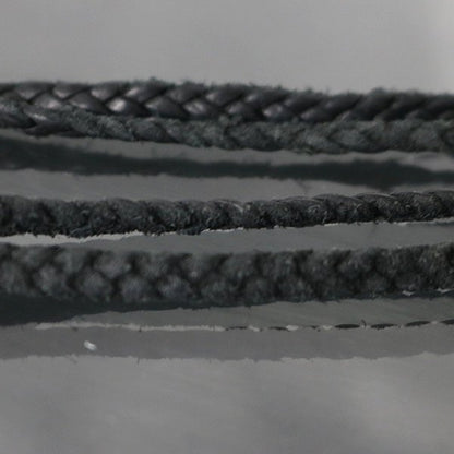 CHROME HEARTS Leather Braid Necklace SV925 Size ONE SIZE