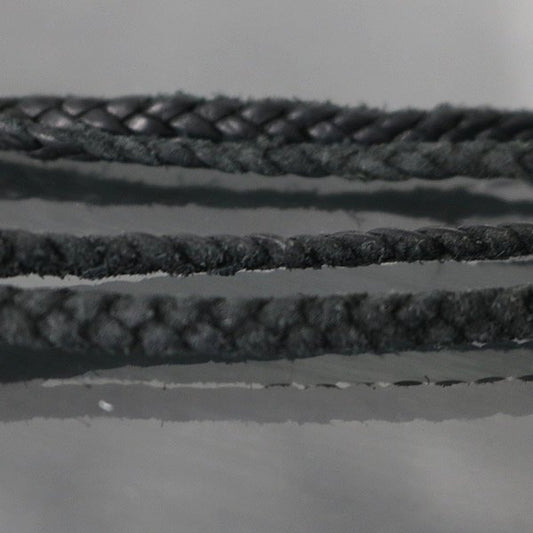 CHROME HEARTS Leather Braid Necklace SV925 Size ONE SIZE