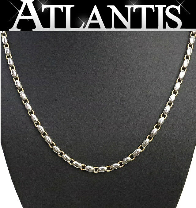 BVLGARI Rice Chain Necklace SS YG18K Size ONE SIZE