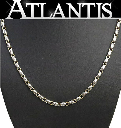 BVLGARI Rice Chain Necklace SS YG18K Size ONE SIZE