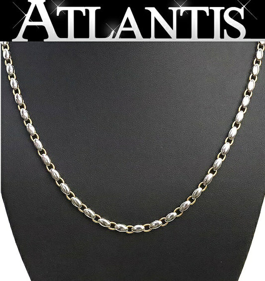 BVLGARI Rice Chain Necklace SS YG18K Size ONE SIZE