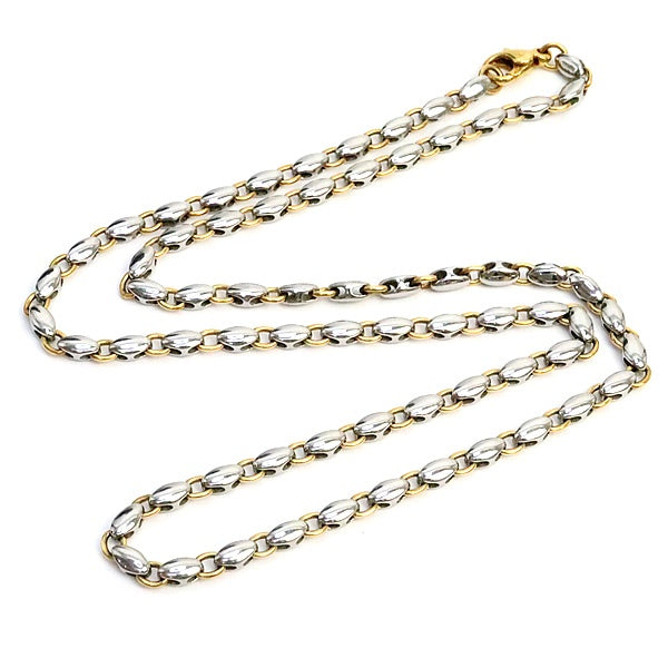 BVLGARI Rice Chain Necklace SS YG18K Size ONE SIZE