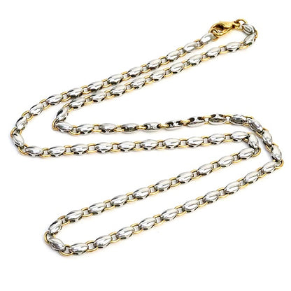 BVLGARI Rice Chain Necklace SS YG18K Size ONE SIZE