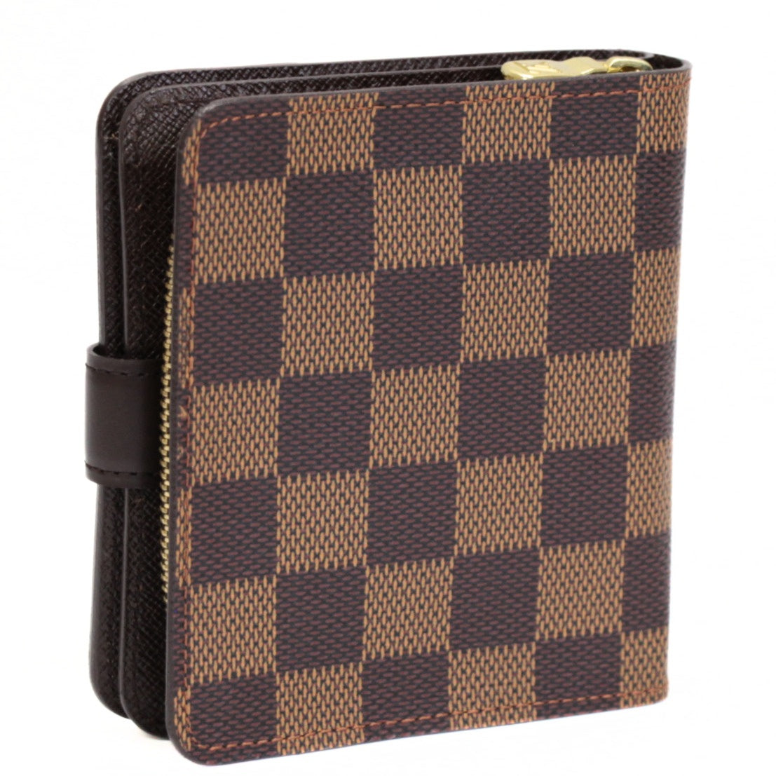 Louis Vuitton Compact Zip Damier Wallet Brown Size ONE SIZE