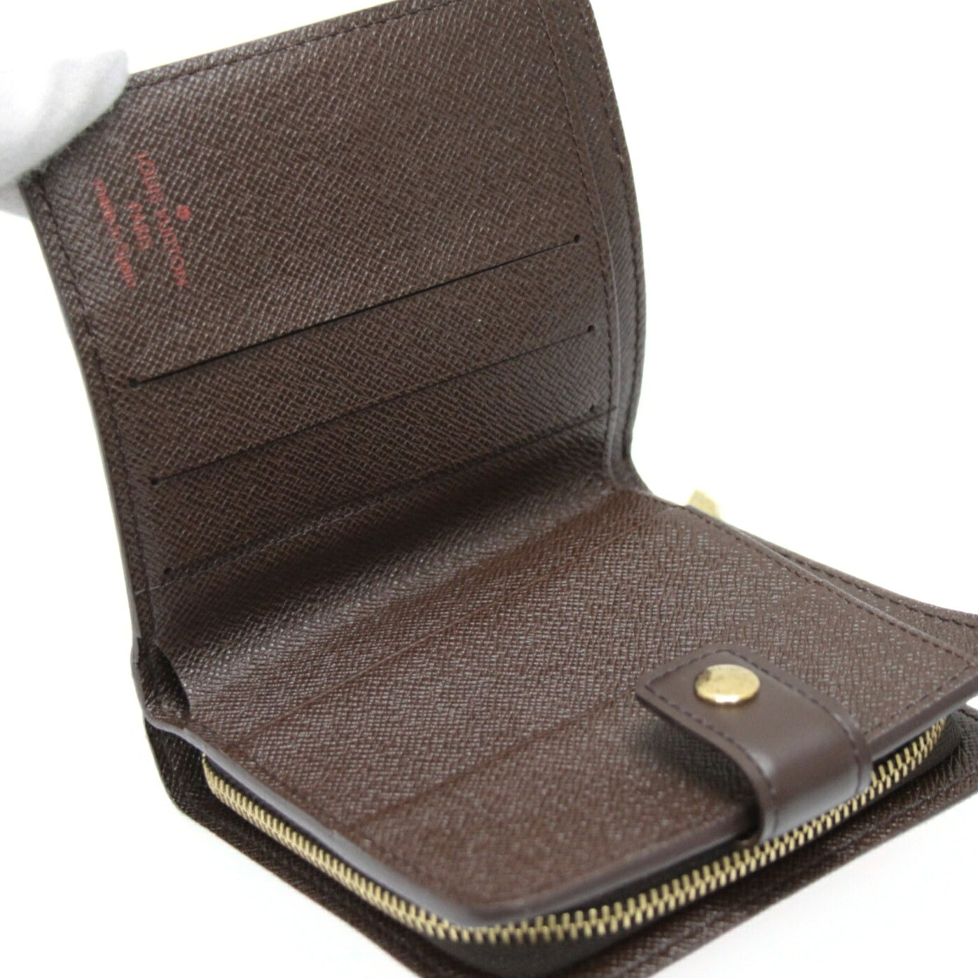 Louis Vuitton Compact Zip Damier Wallet Brown Size ONE SIZE