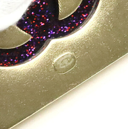 CHANEL No.5 Square Glitter Pin Brooch Gold