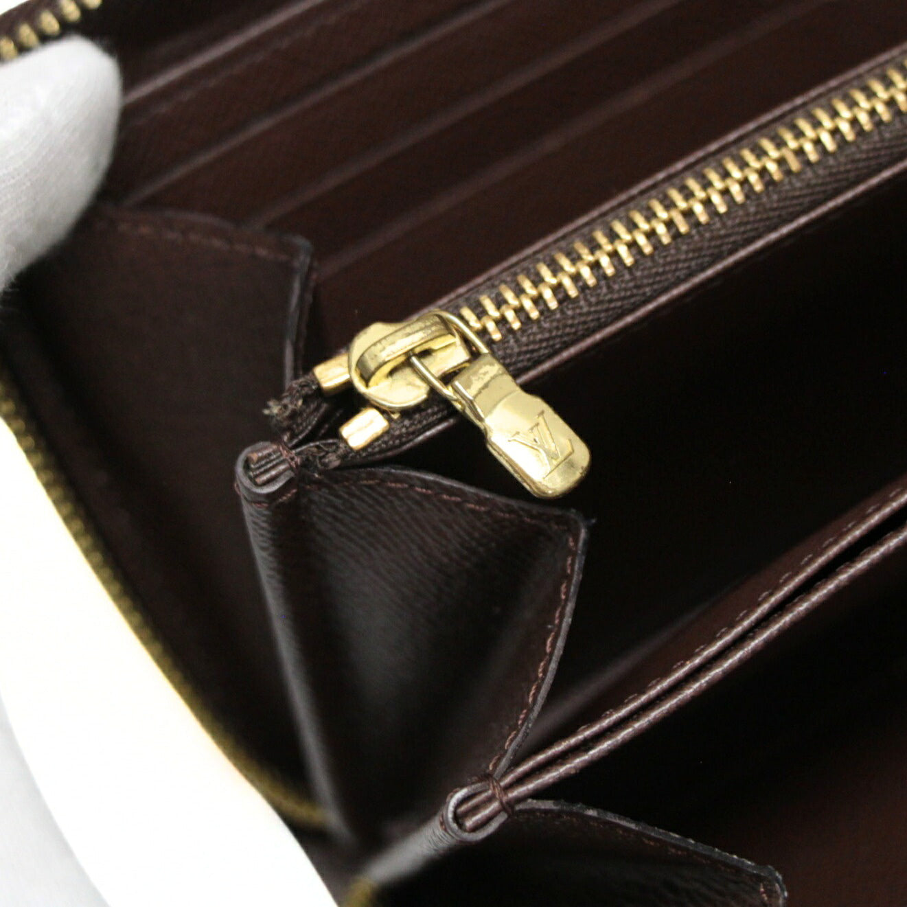 Louis Vuitton Zippy Wallet Damier Wallet Brown Size ONE SIZE