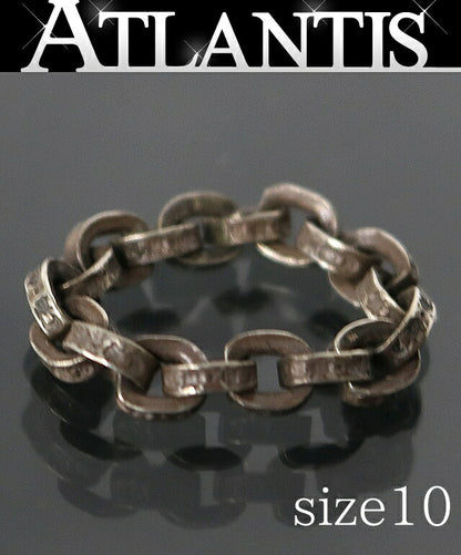 CHROME HEARTS Paper Chain Silver Ring Size ONE SIZE
