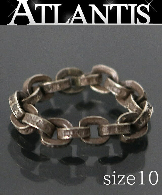 CHROME HEARTS Paper Chain Silver Ring Size ONE SIZE