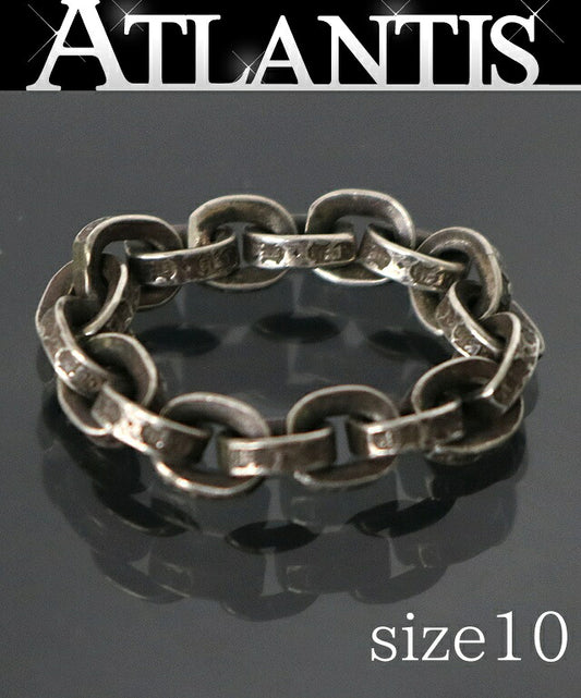 CHROME HEARTS Paper Chain Silver Ring Size ONE SIZE