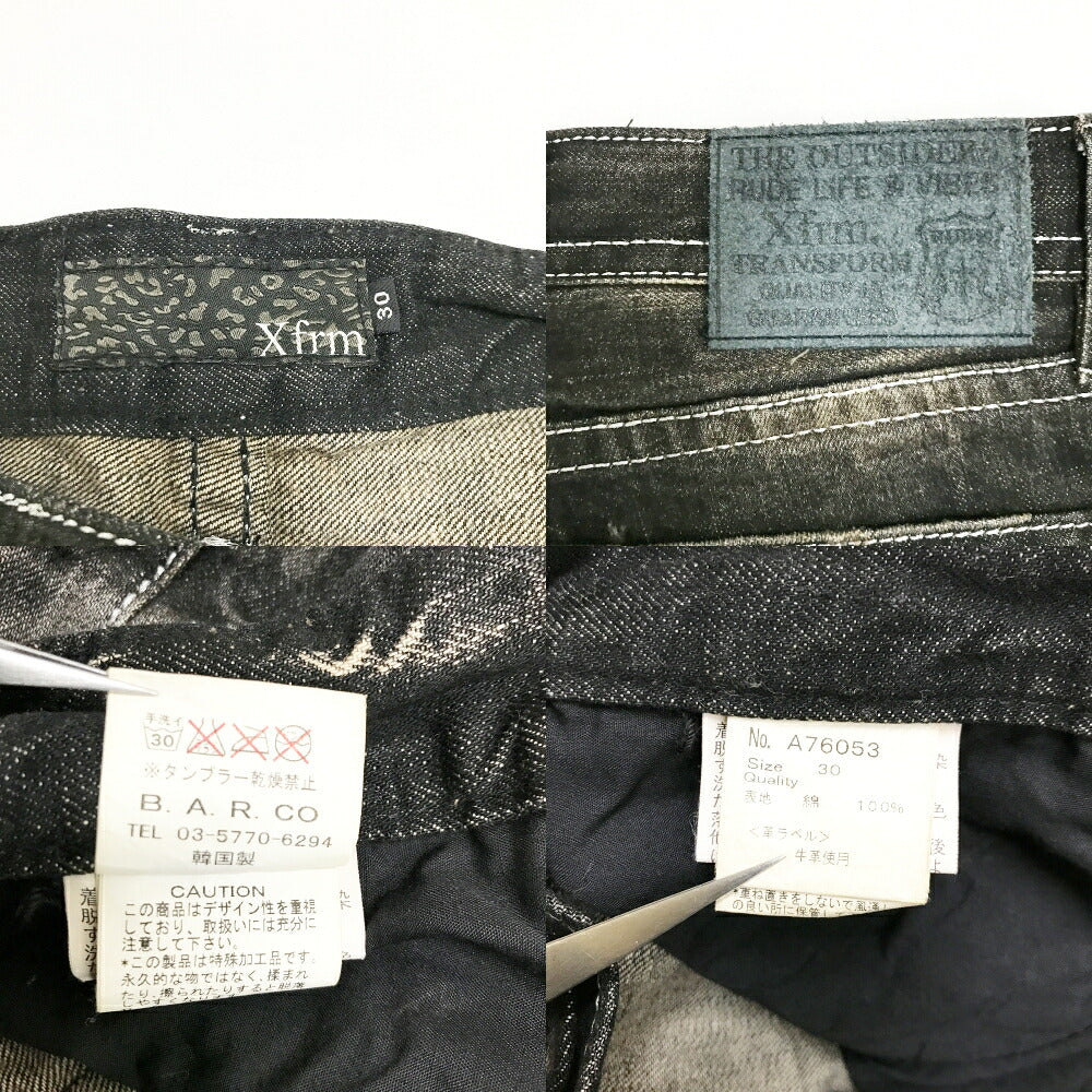 Xfrm Rhinestone Denim Jeans Black Size 30