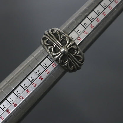 CHROME HEARTS Floral Cross Ring SV925 Silver Size ONE SIZE