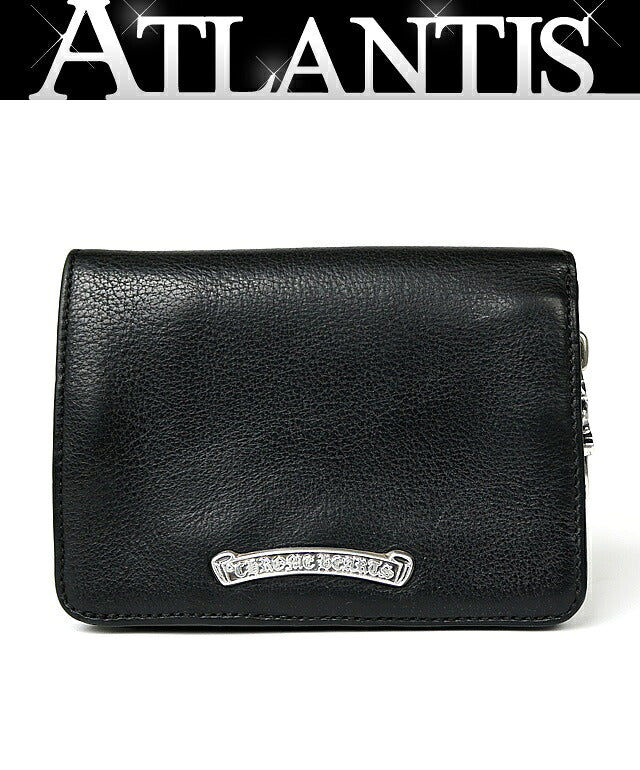 CHROME HEARTS Black Leather Joey Wallet Size ONE SIZE