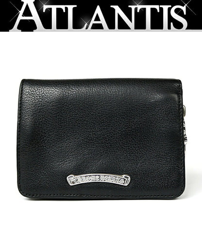 CHROME HEARTS Black Leather Joey Wallet Size ONE SIZE