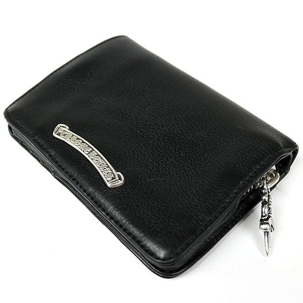 CHROME HEARTS Black Leather Joey Wallet Size ONE SIZE