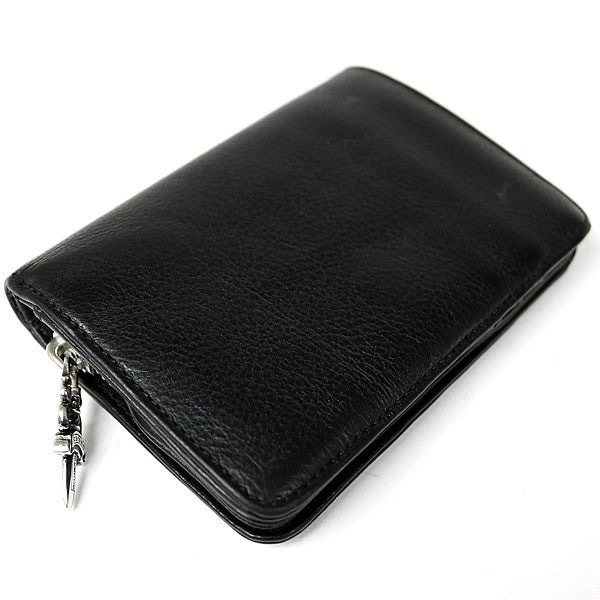 CHROME HEARTS Black Leather Joey Wallet Size ONE SIZE