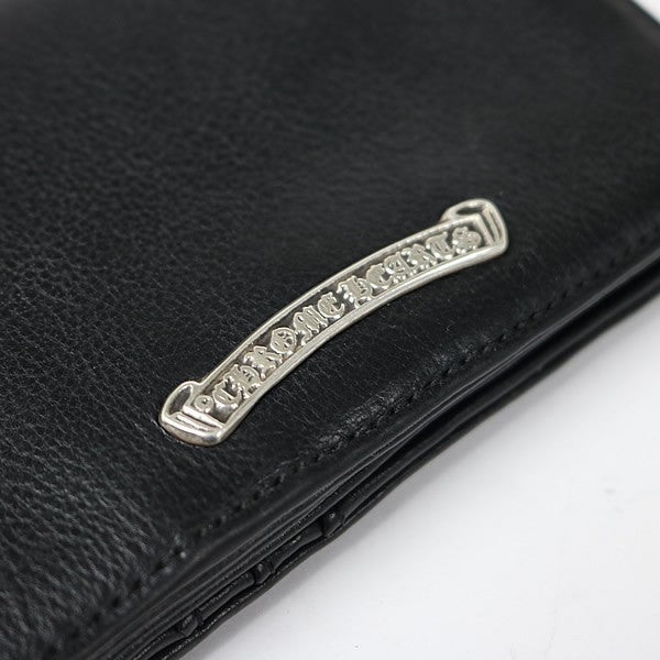 CHROME HEARTS Black Leather Joey Wallet Size ONE SIZE