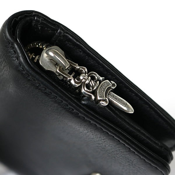CHROME HEARTS Black Leather Joey Wallet Size ONE SIZE