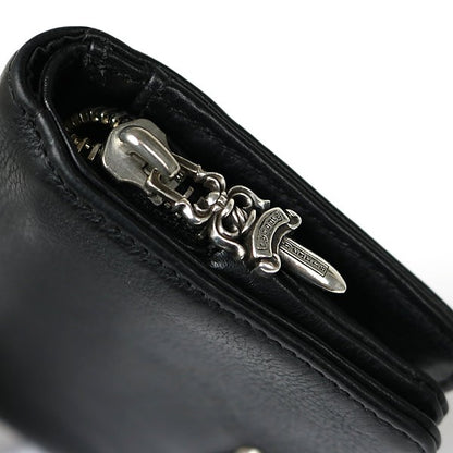 CHROME HEARTS Black Leather Joey Wallet Size ONE SIZE