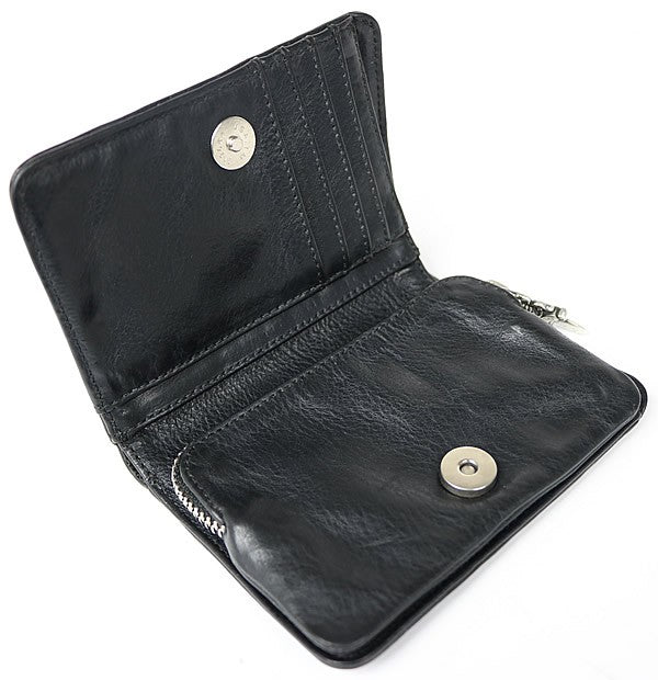 CHROME HEARTS Black Leather Joey Wallet Size ONE SIZE