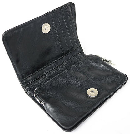 CHROME HEARTS Black Leather Joey Wallet Size ONE SIZE