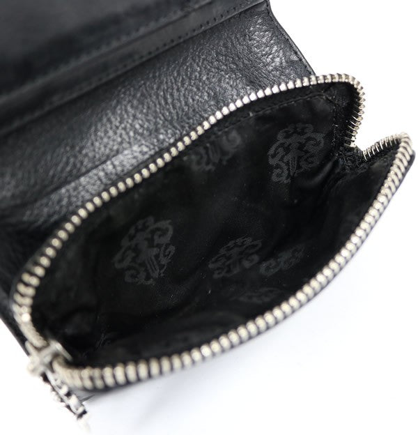 CHROME HEARTS Black Leather Joey Wallet Size ONE SIZE