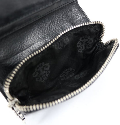 CHROME HEARTS Black Leather Joey Wallet Size ONE SIZE