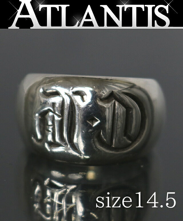 CHROME HEARTS Silver 925 Seal Stamp Ring Size ONE SIZE