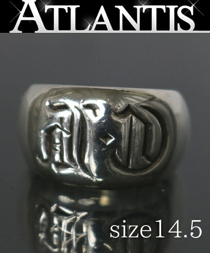 CHROME HEARTS Silver 925 Seal Stamp Ring Size ONE SIZE