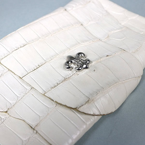CHROME HEARTS White Alligator BS Clutch Bag Size ONE SIZE