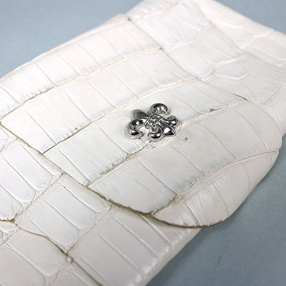 CHROME HEARTS White Alligator BS Clutch Bag Size ONE SIZE