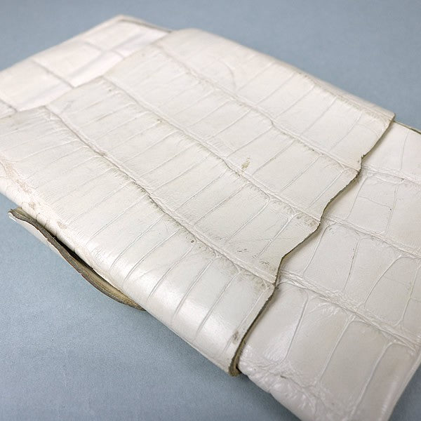 CHROME HEARTS White Alligator BS Clutch Bag Size ONE SIZE