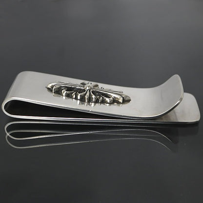 CHROME HEARTS Floral Cross Silver Money Clip