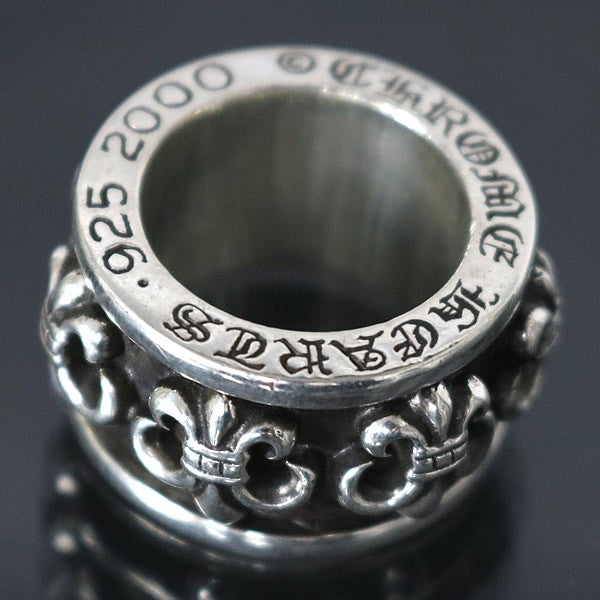 CHROME HEARTS BS Fleur Spinner SV925 Silver Ring Size ONE SIZE