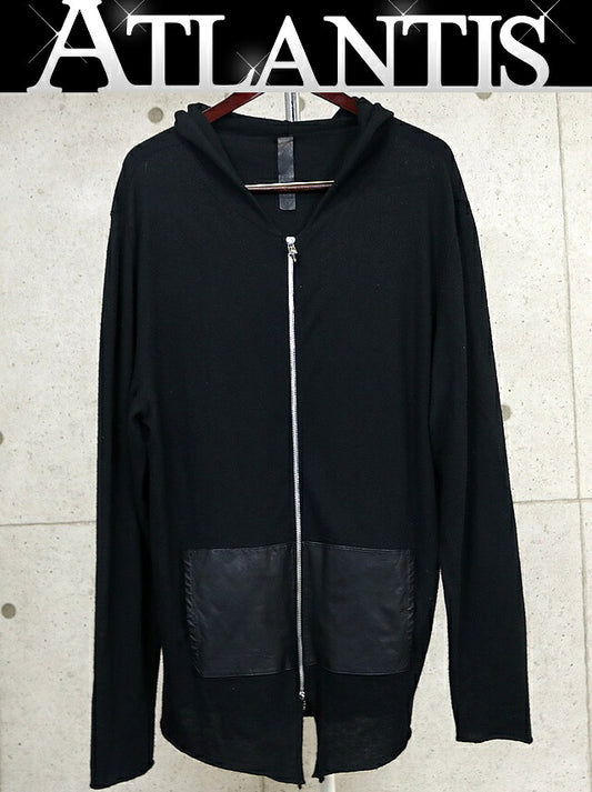 CHROME HEARTS Black Cashmere Dagger Zip Hoodie Size L
