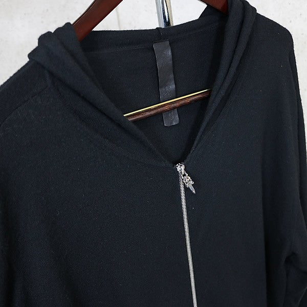 CHROME HEARTS Black Cashmere Dagger Zip Hoodie Size L
