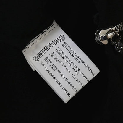 CHROME HEARTS Black Cashmere Dagger Zip Hoodie Size L