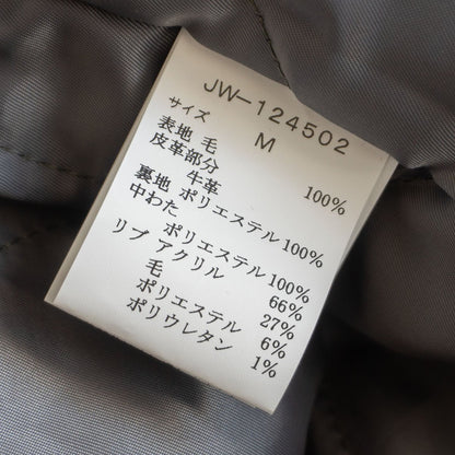 VAN JAC Leather-sleeved varsity jacket Size M