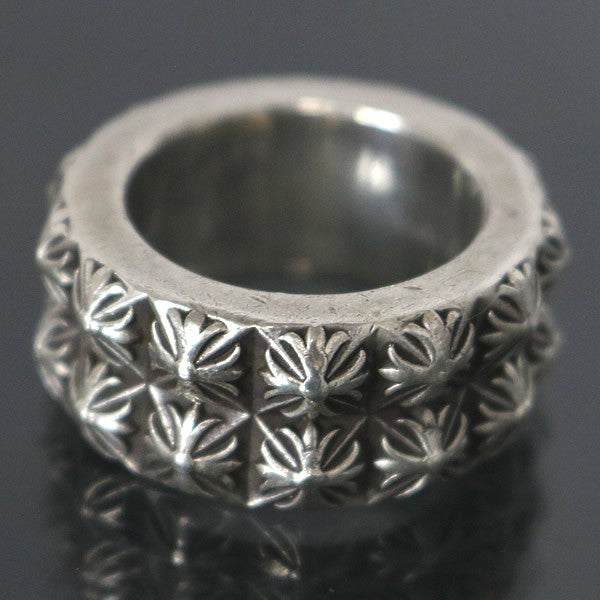 CHROME HEARTS Beat Punk 2 Row SV925 Silver Ring Size ONE SIZE