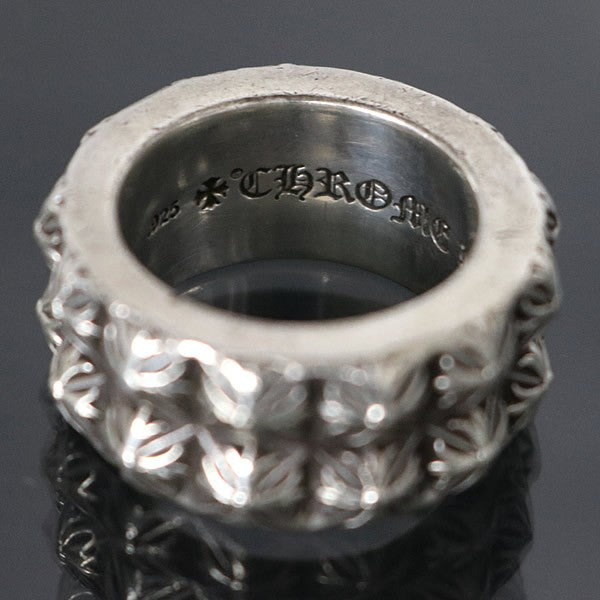 CHROME HEARTS Beat Punk 2 Row SV925 Silver Ring Size ONE SIZE
