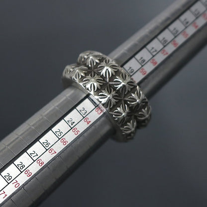 CHROME HEARTS Beat Punk 2 Row SV925 Silver Ring Size ONE SIZE