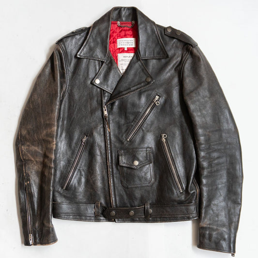 Maison Margiela REPLICA1950's Leather perfecto Jacket Size 50